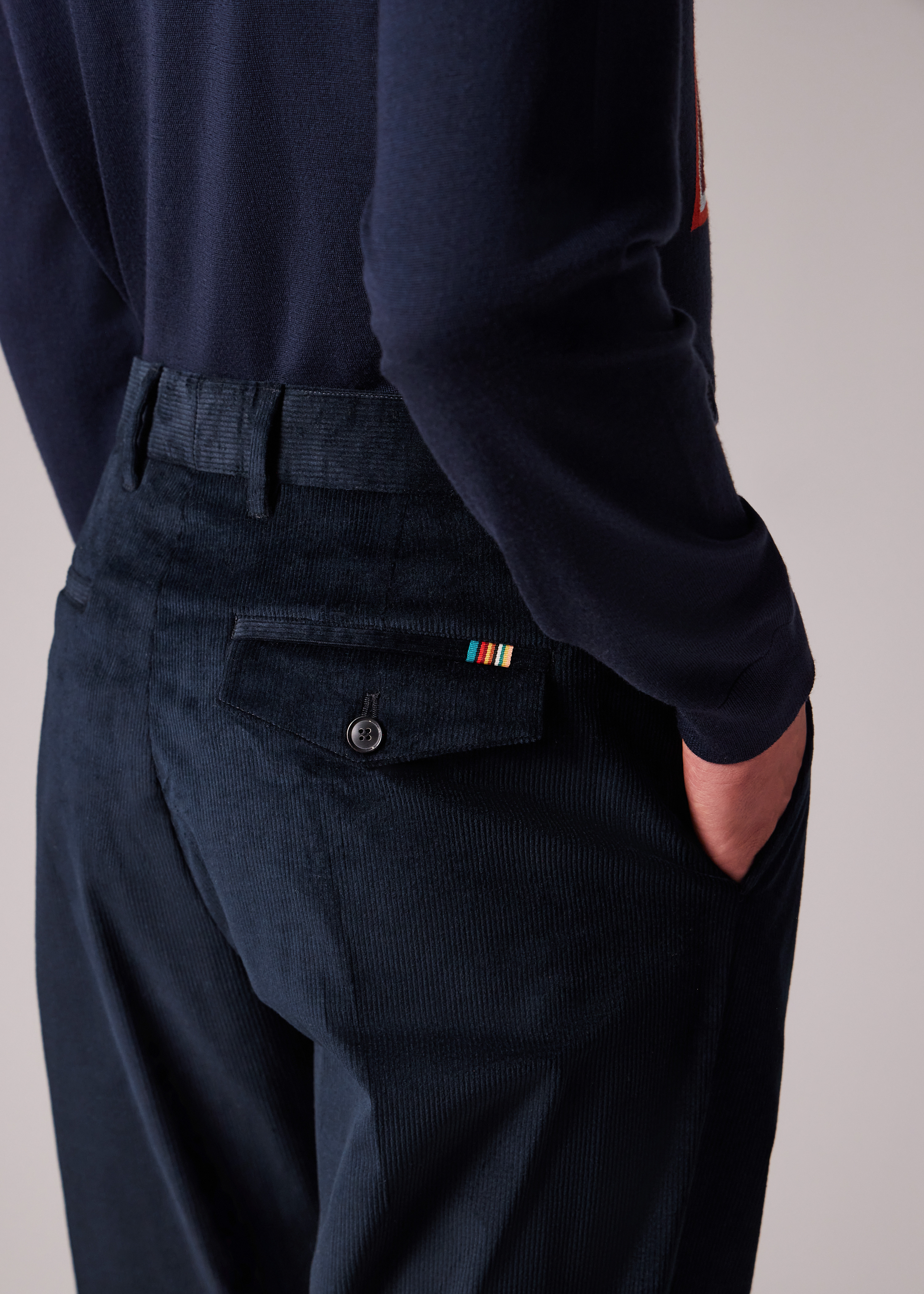 Tapered-Fit Navy Cotton and Wool-Blend Corduroy Trousers - 6