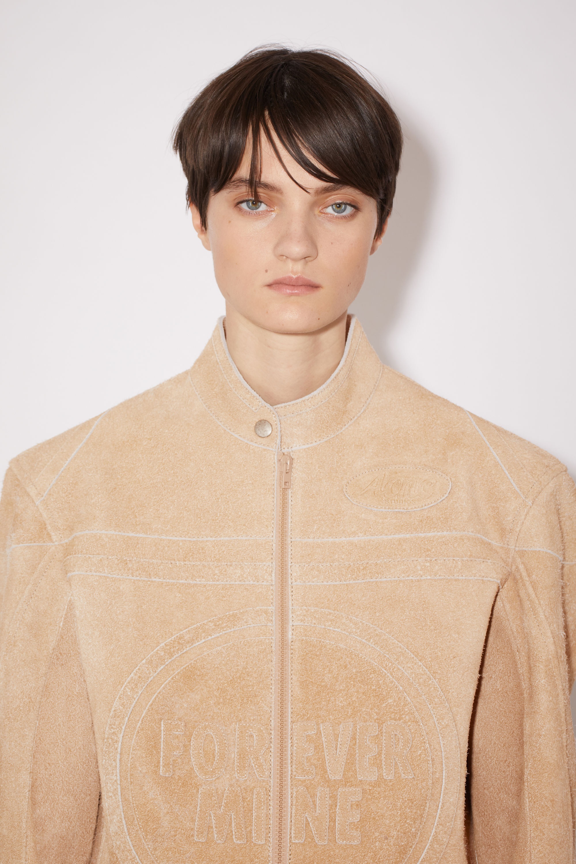 Suede leather jacket - Sand beige - 6