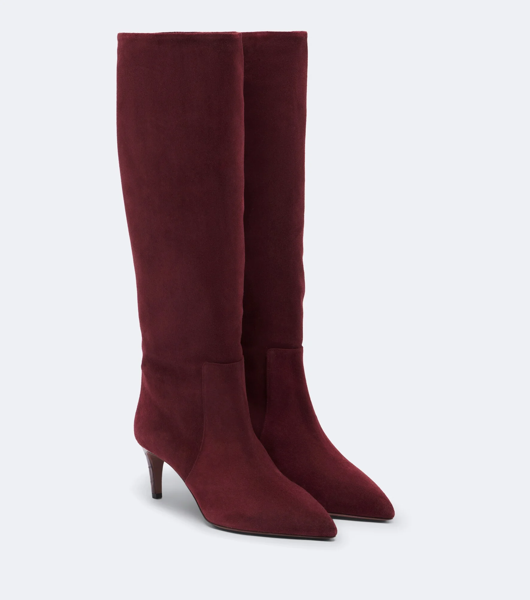 Stiletto suede knee-high boots - 1