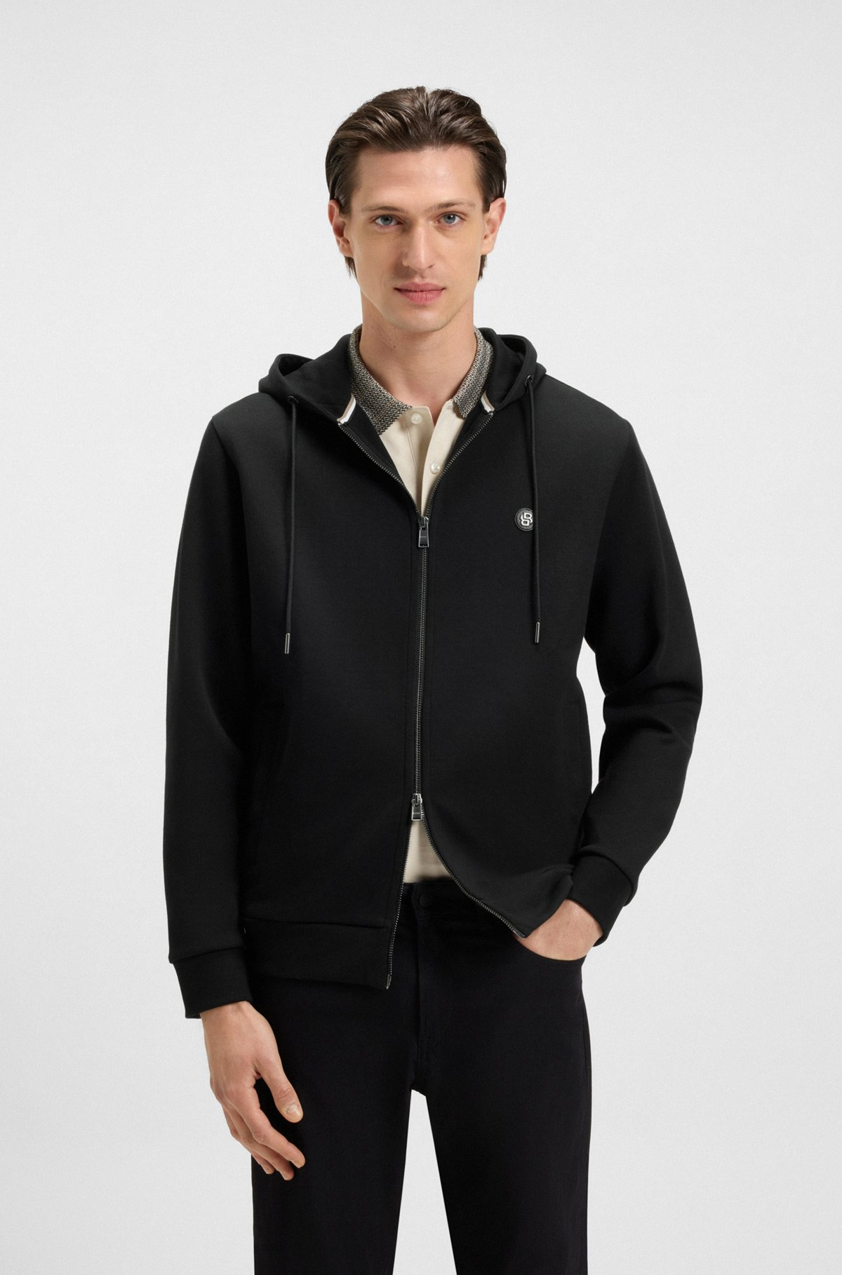 ZIP-UP HOODIE WITH DOUBLE B MONOGRAM - 2