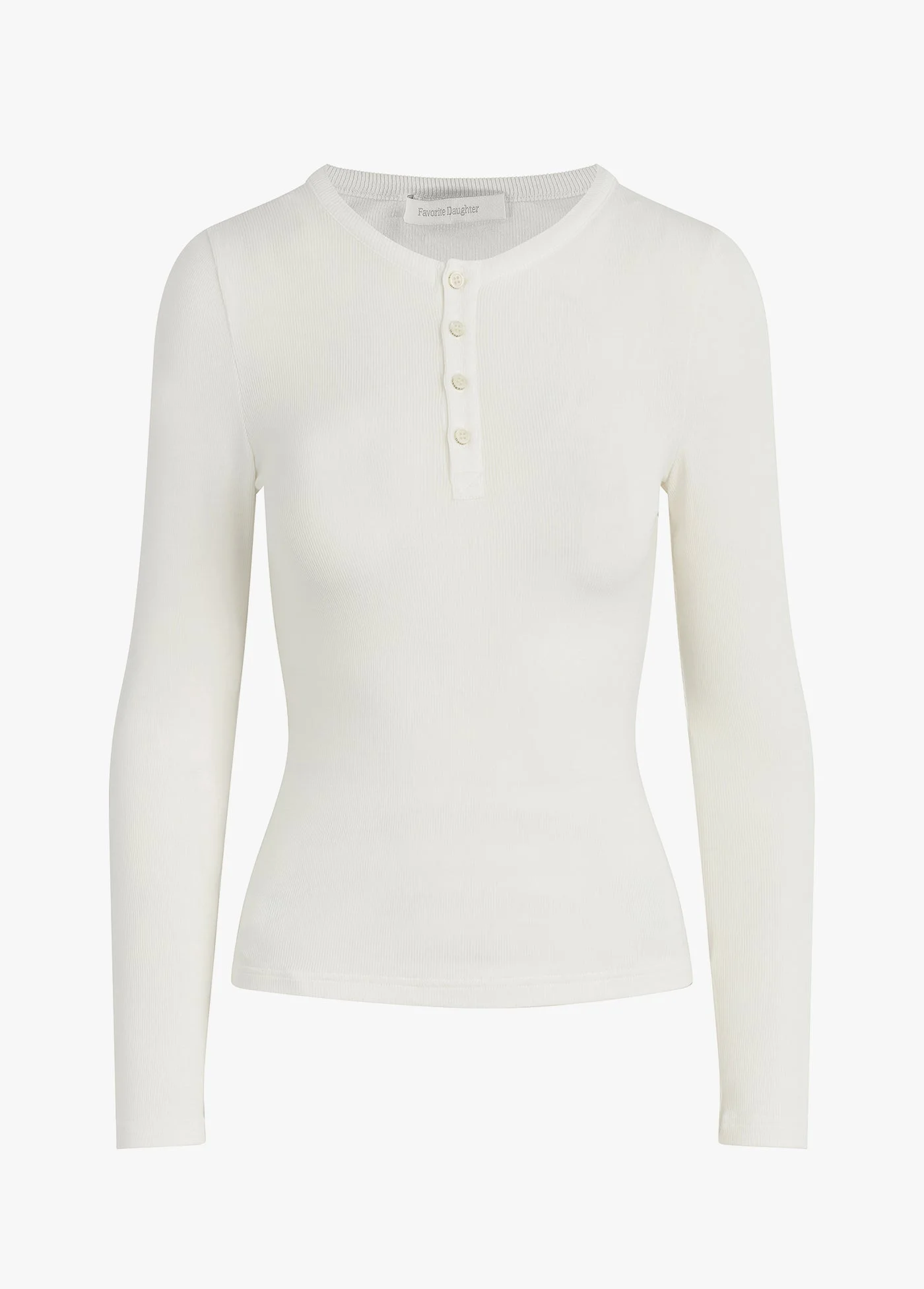THE HENLEY RIBBED LONG SLEEVE - 1