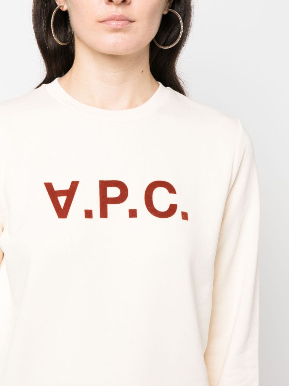 A.P.C. logo-print cotton sweatshirt | farfetch | REVERSIBLE