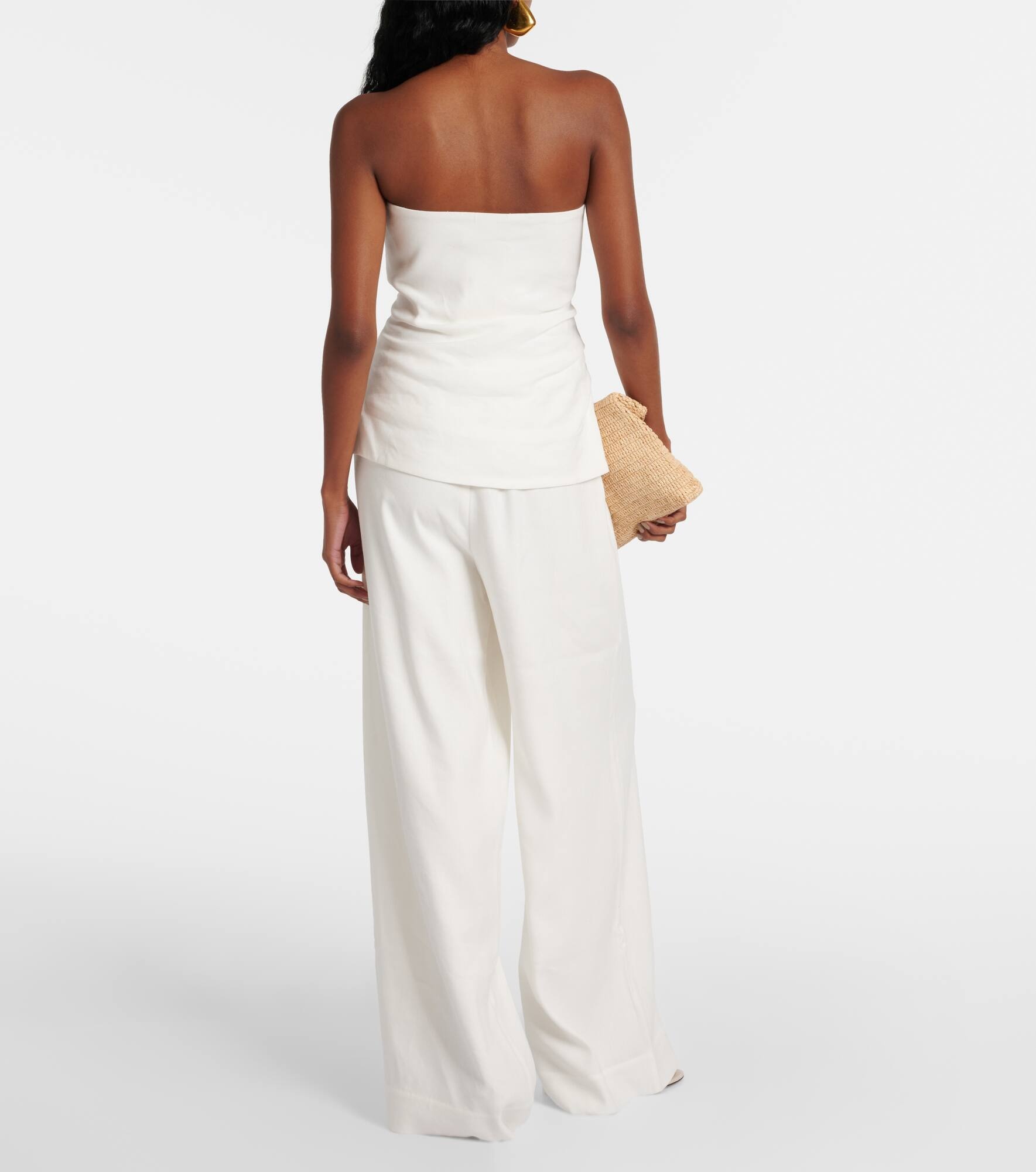 Dorian linen-blend tube top - 3