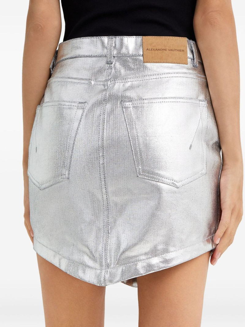 asymmetric-denim mini skirt 5