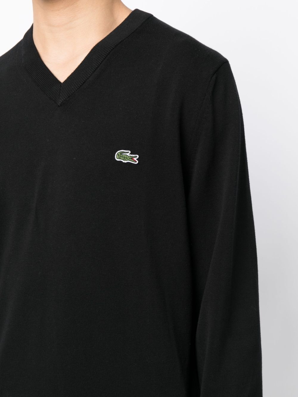 logo-embroidered fine-ribbed jumper - 5