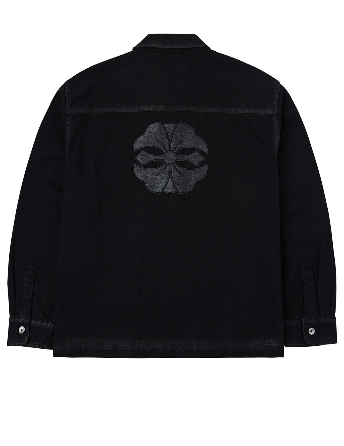 Kamon and Seagull Appliqué Regular Fit Denim Jacket Shirt - 2