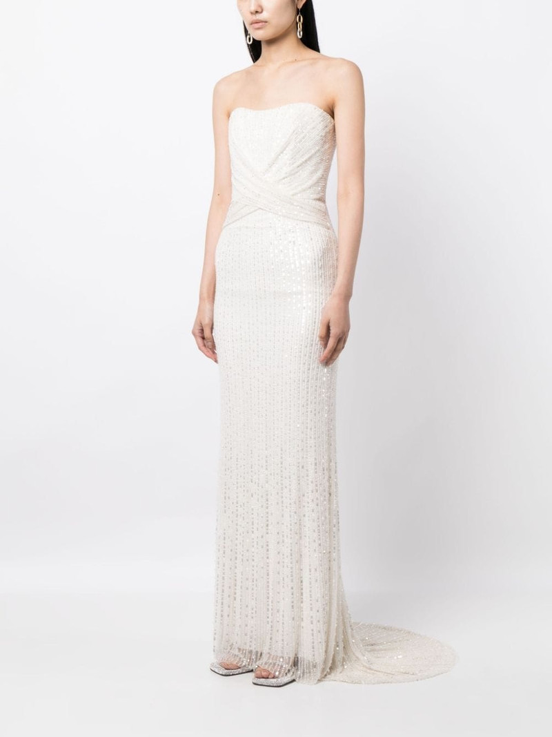 Mia sequin gathered bridal gown 3