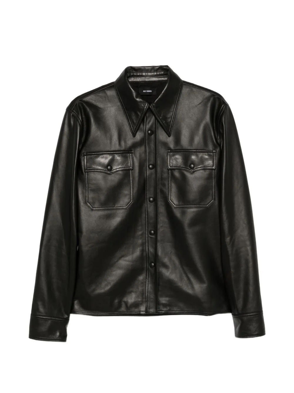 Chente leather overshirt - 1