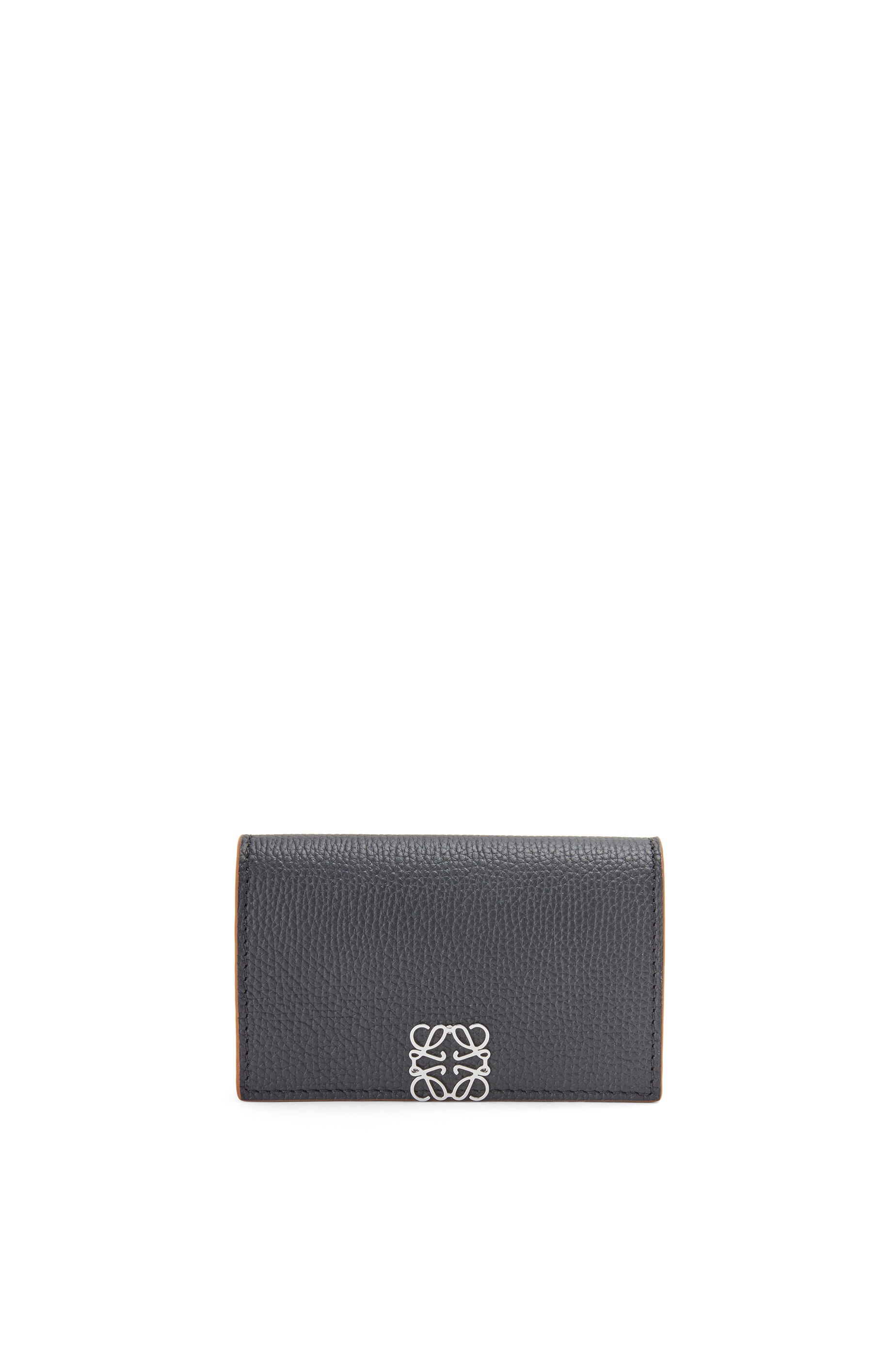 Anagram business cardholder in pebble grain calfskin - 1