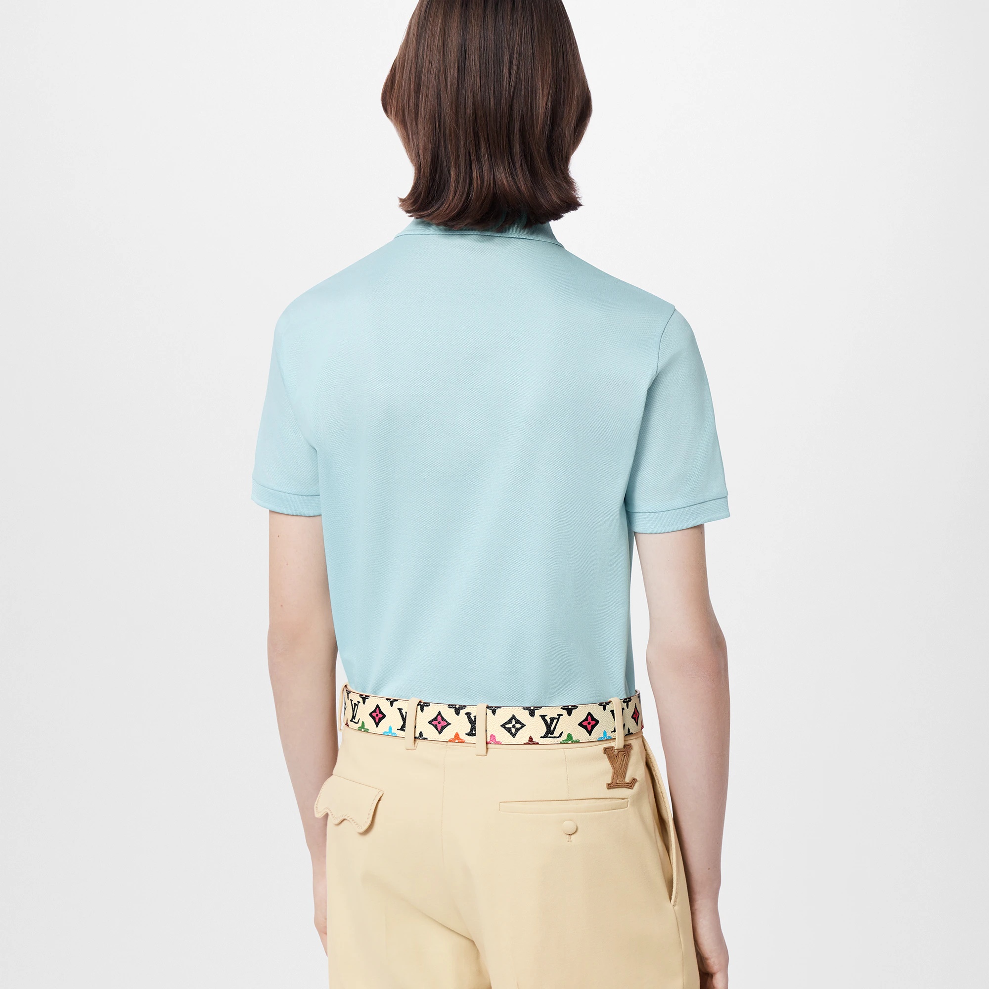 Short-Sleeved Cotton Pique Polo - 5
