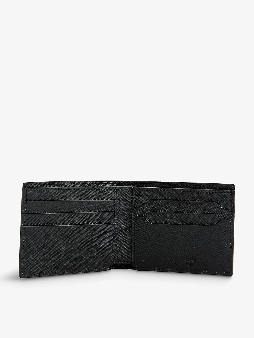Sartorial brand-plaque leather wallet - 4