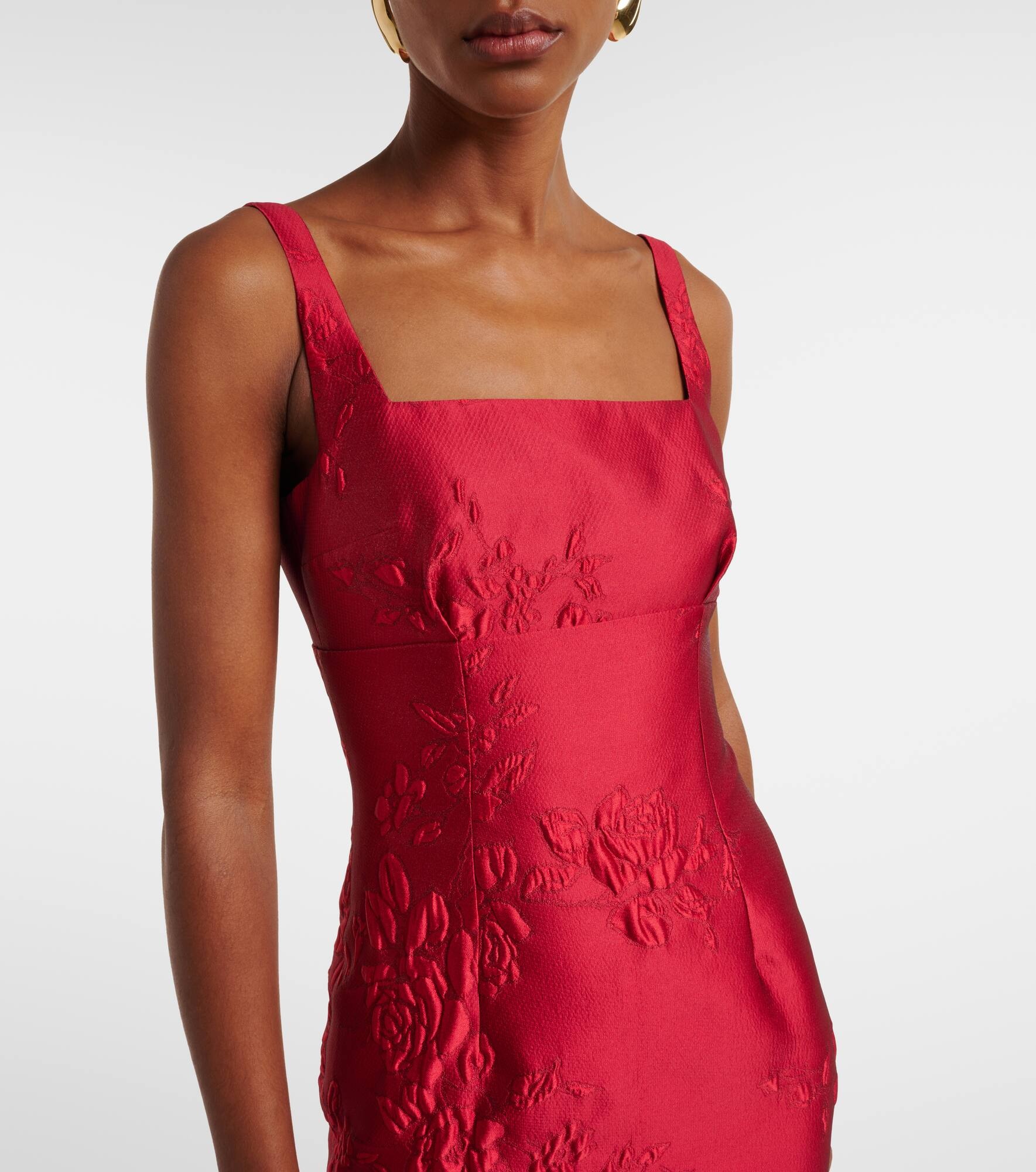 Micheline floral jacquard gown - 4