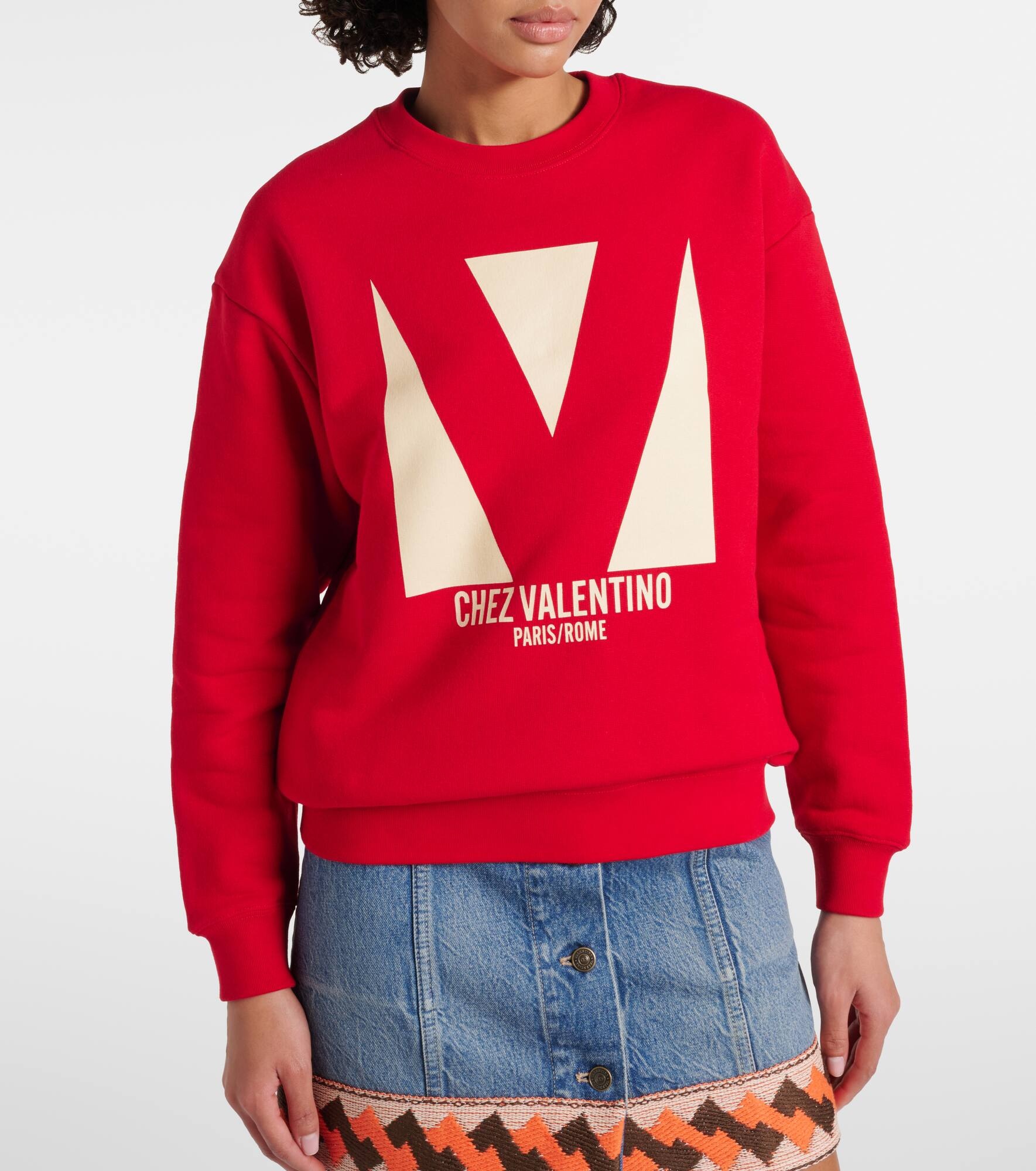 Printed cotton jersey sweatshirt - 4