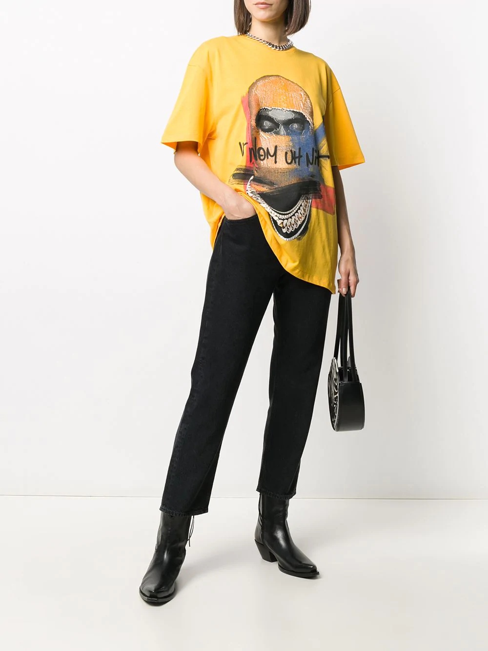 graphic-print boxy T-shirt  - 3