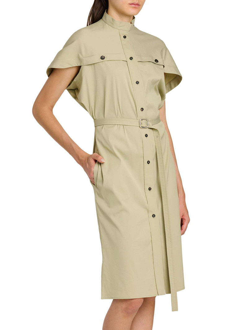 Women's Poplin Storm Flap Shirtdress - Burnt Sage 4