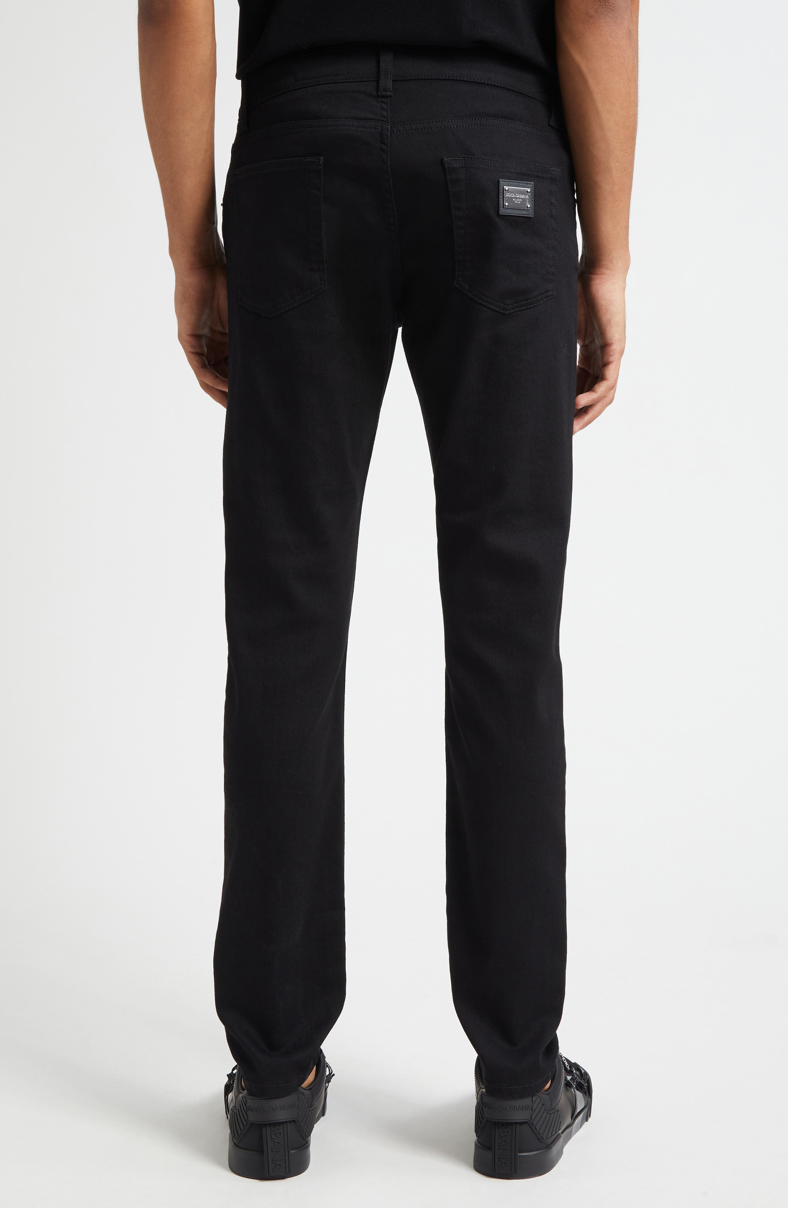 Dolce&Gabbana Slim Fit Stretch Jeans in S9001 Black at Nordstrom - 2