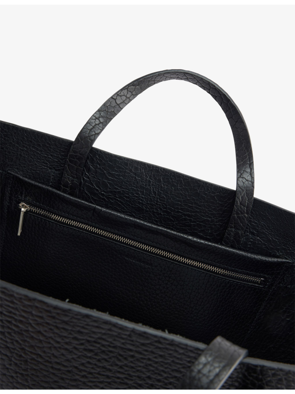 Contrast-Stitch Leather Shopper Bag - 6