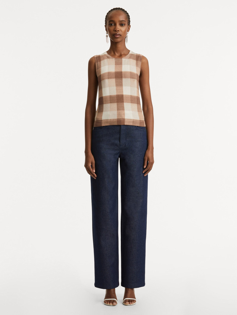 Oscar de la Renta PLAID PRINTED CARDIGAN outlook