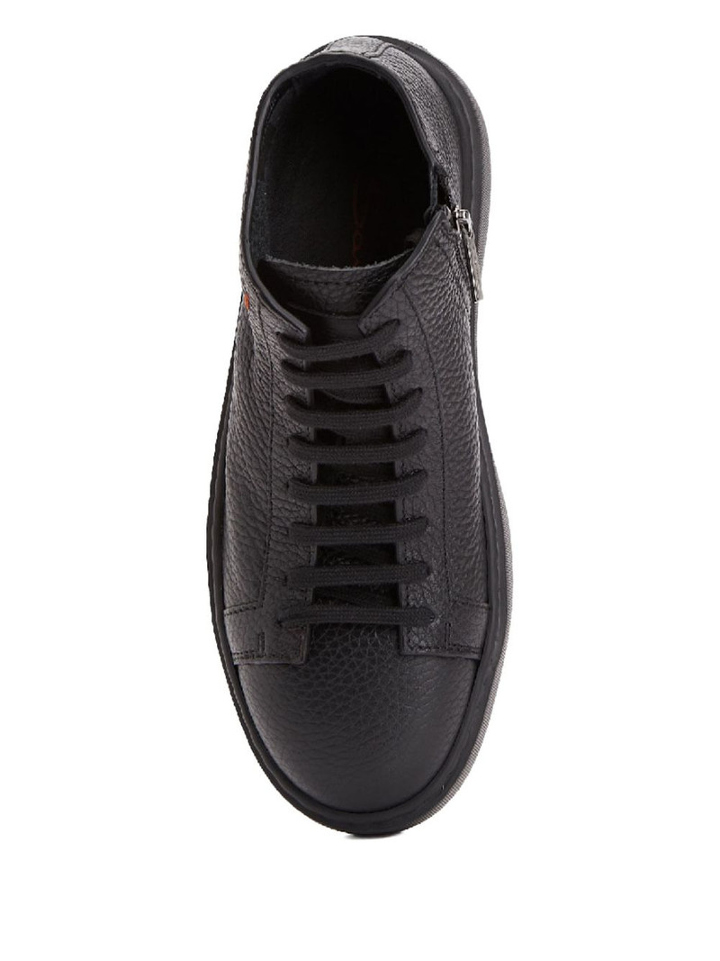 Santoni zip-up leather sneakers outlook