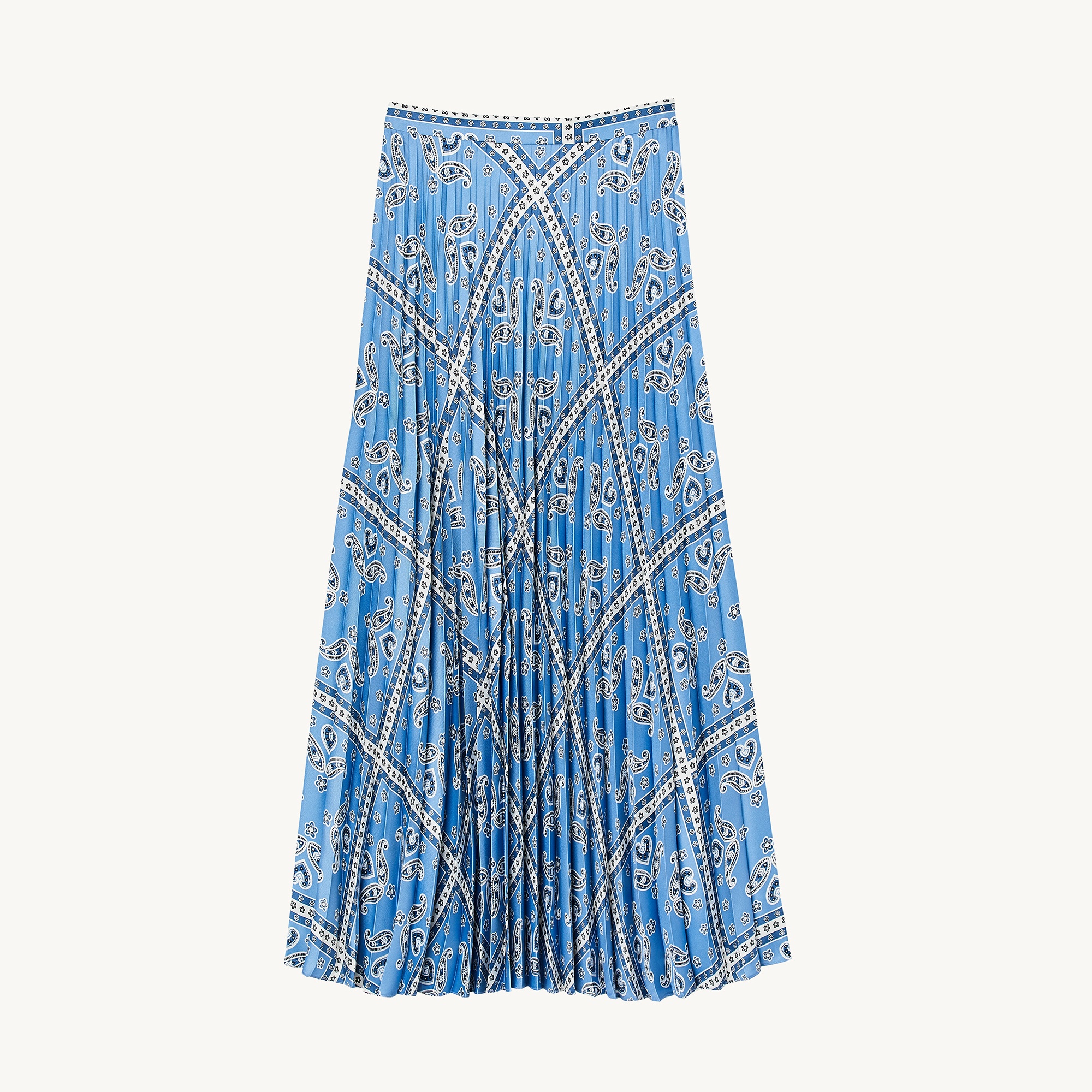 Long printed skirt with pleats - 1