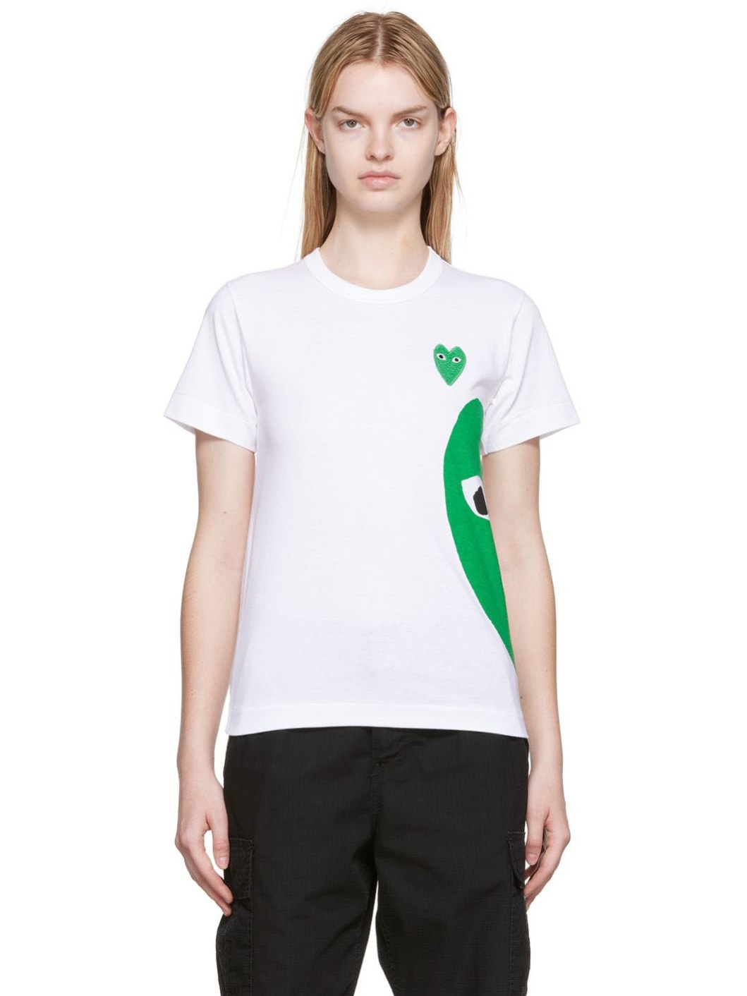 White Heart Patch T-Shirt - 1