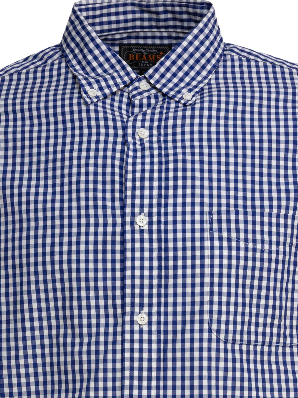 gingham-check cotton shirt - 3