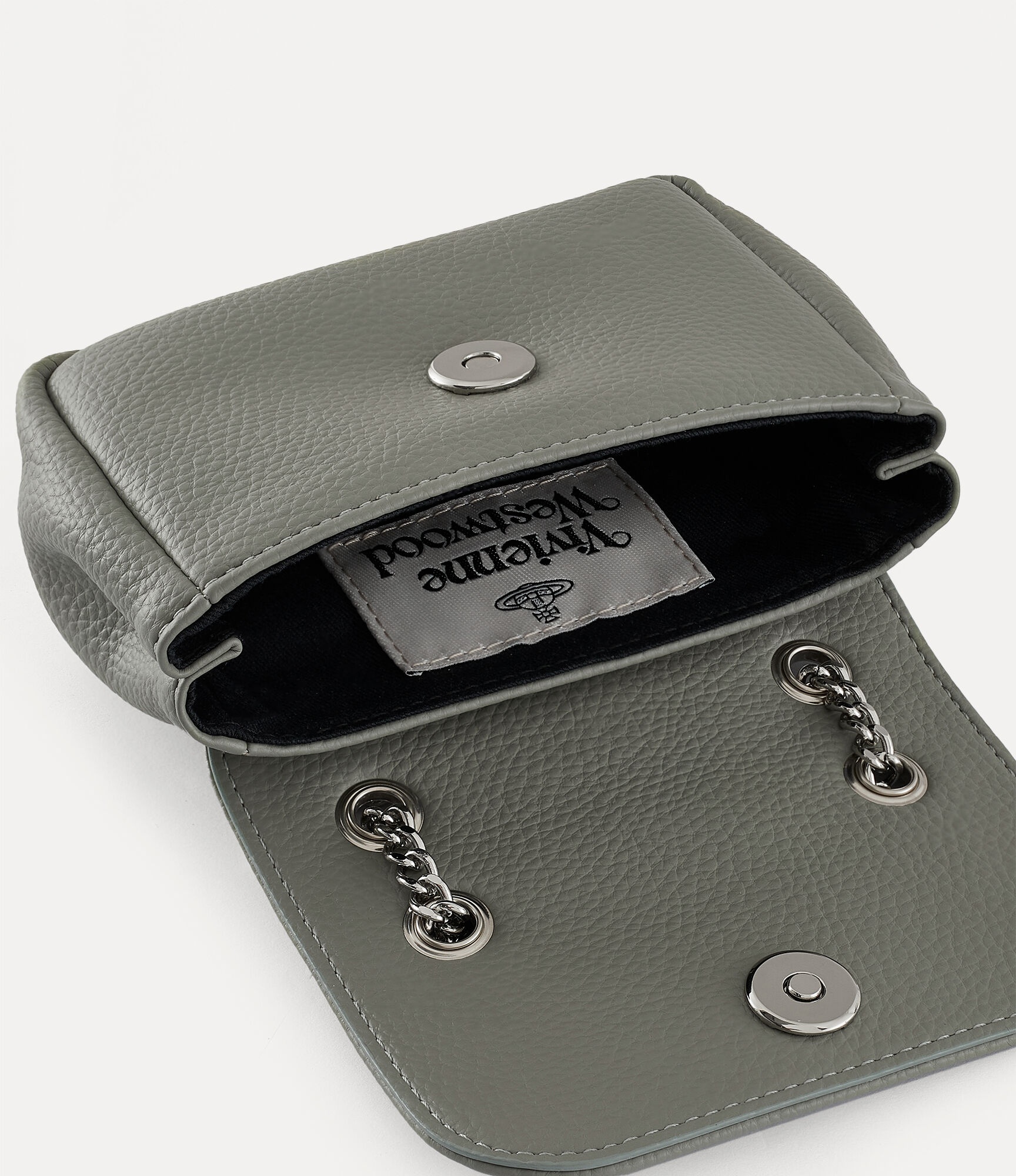 RE-VEGAN GRAIN SMALL PURSE WITH CHAIN - 3