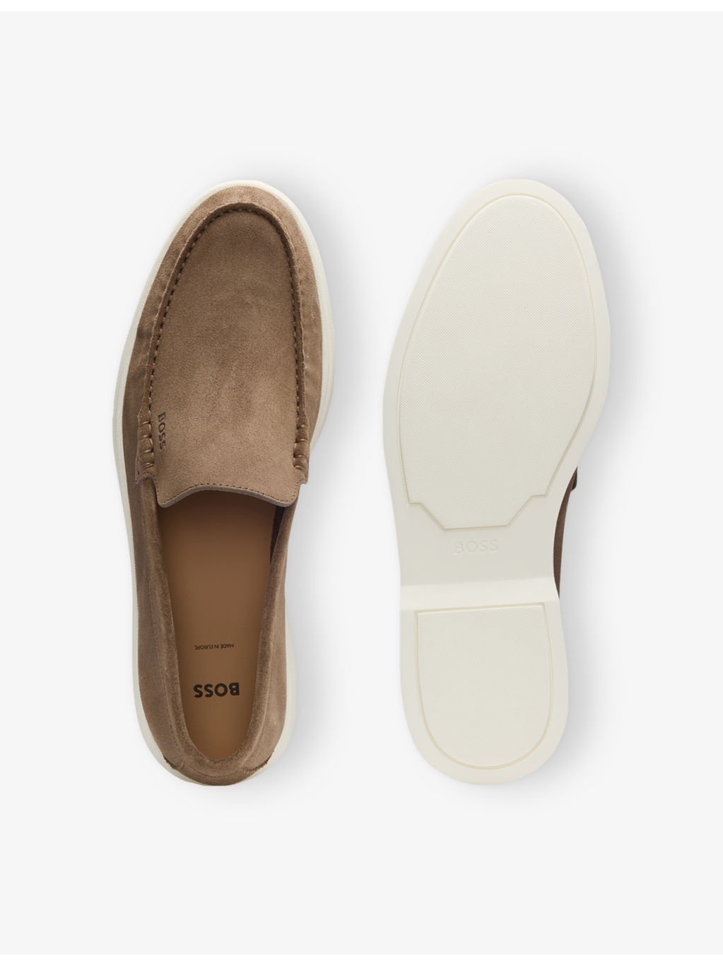 Debossed-Logo Suede Loafer - 3