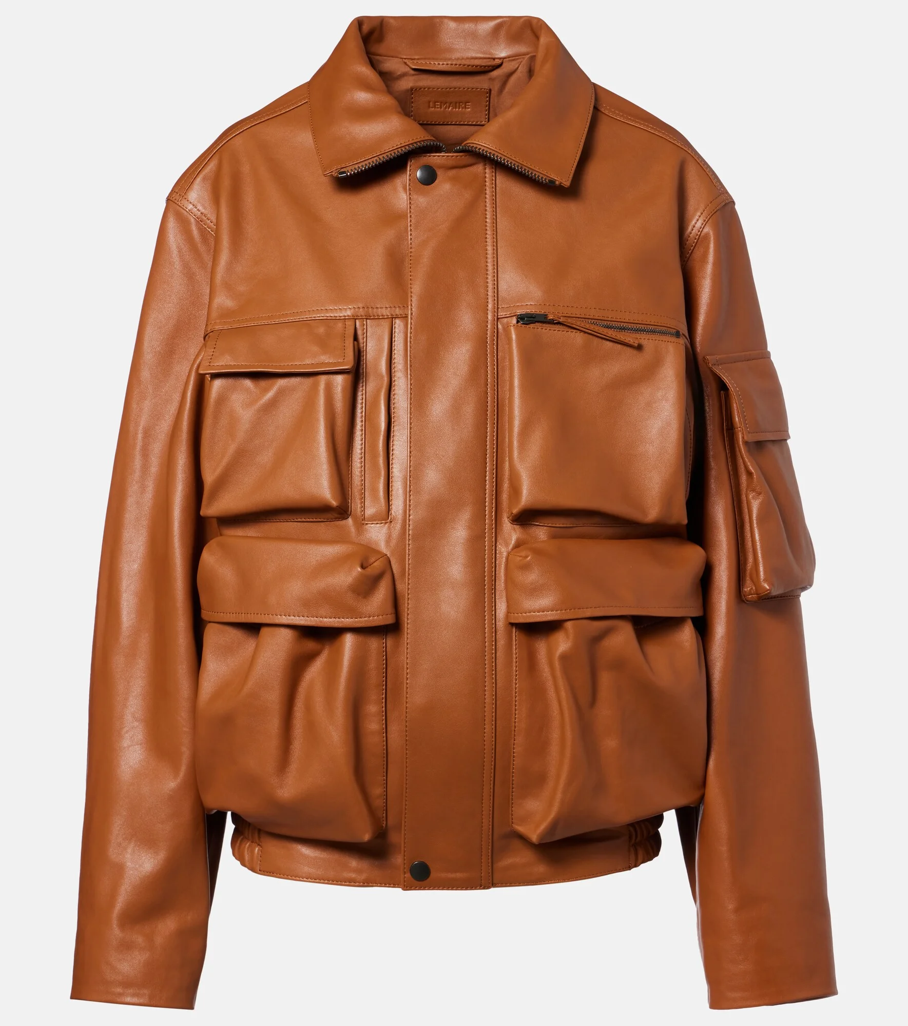 Leather blouson jacket - 1