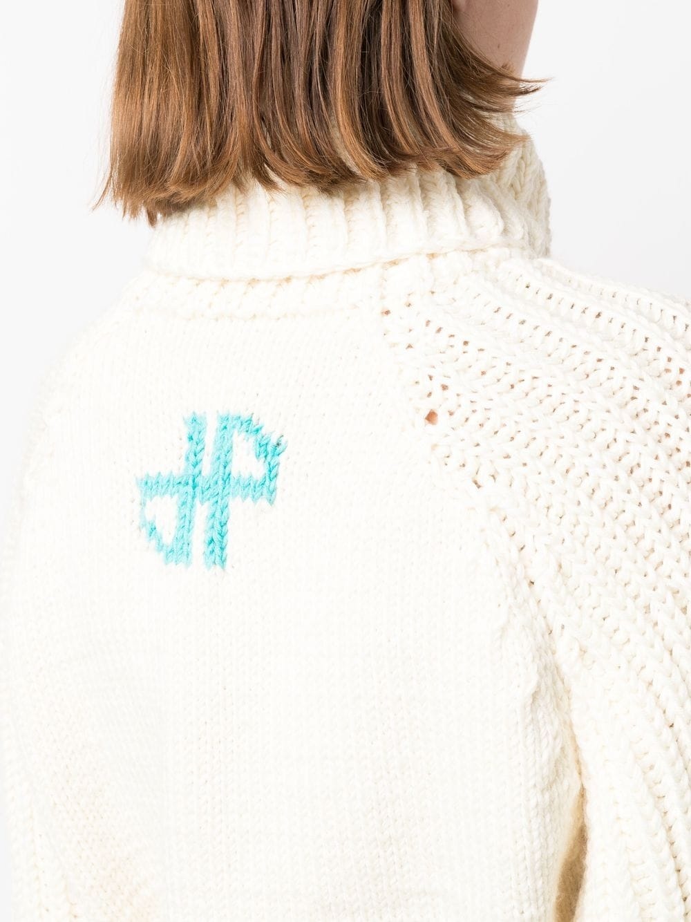 intarsia-knit logo jumper - 5