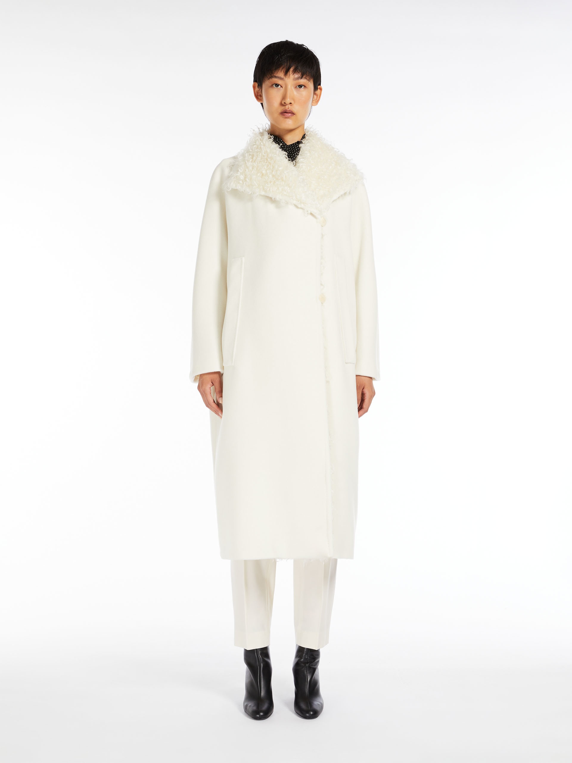 marka ZIP UP VEST - wool silk beaver -（Beaver Men's Coats