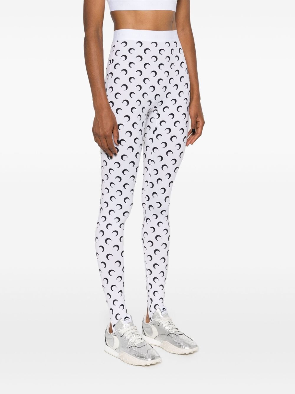 crescent moon-print leggings - 3