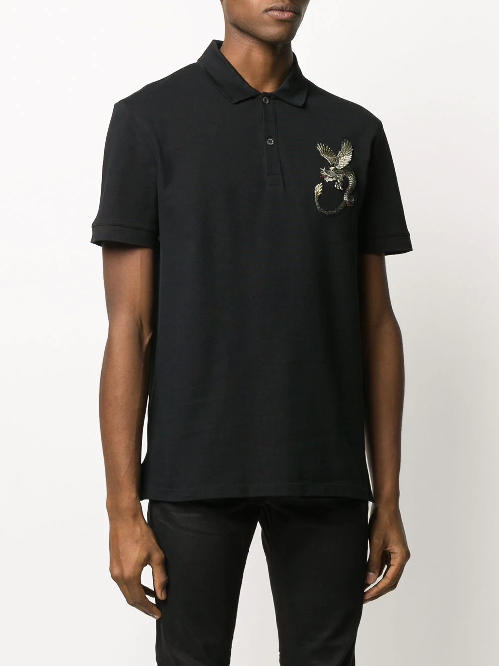 dragon patch polo shirt - 3