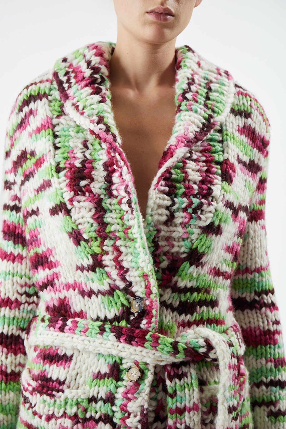 Moses Cardigan Space Dye in Welfat Cashmere - 5