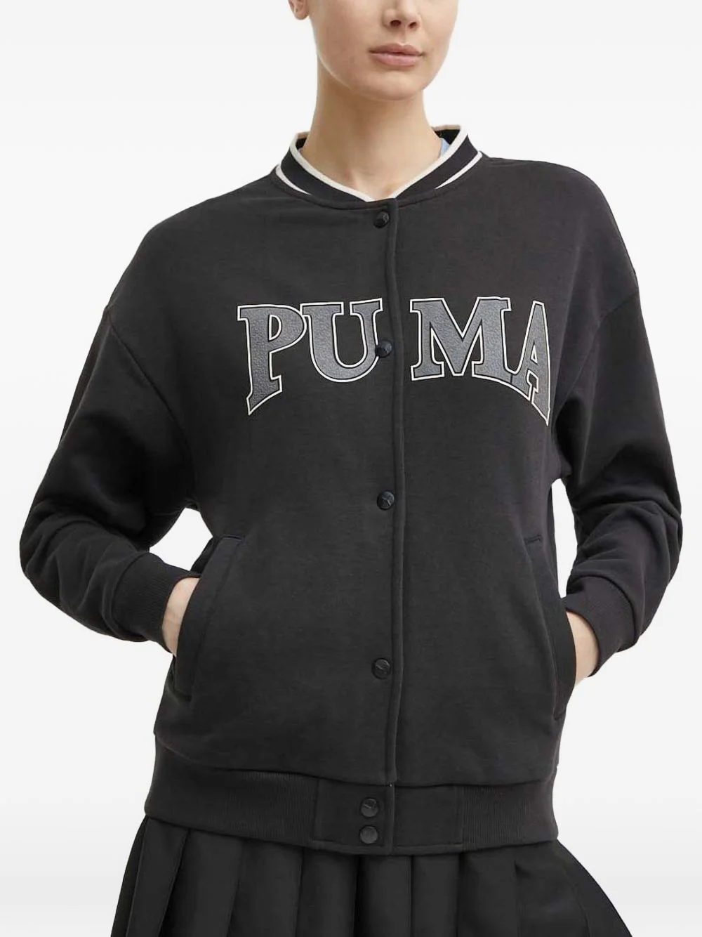 logo-print press-stud jacket - 1