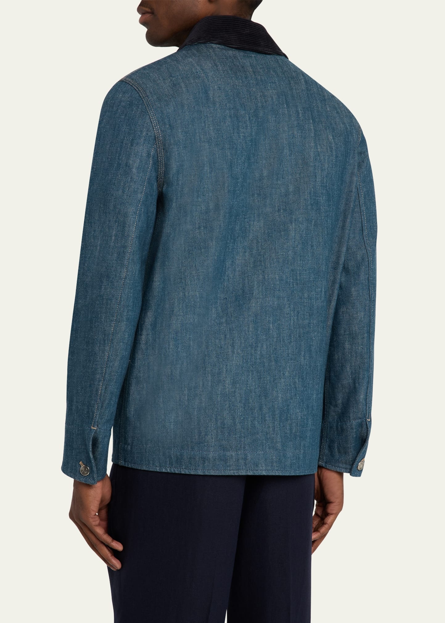 Men's Conley Corduroy-Collar Denim Blouson - 2