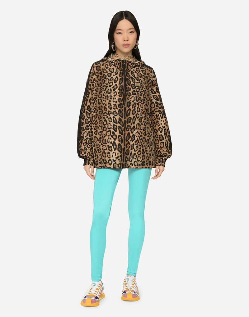 Leopard-print nylon anorak 4