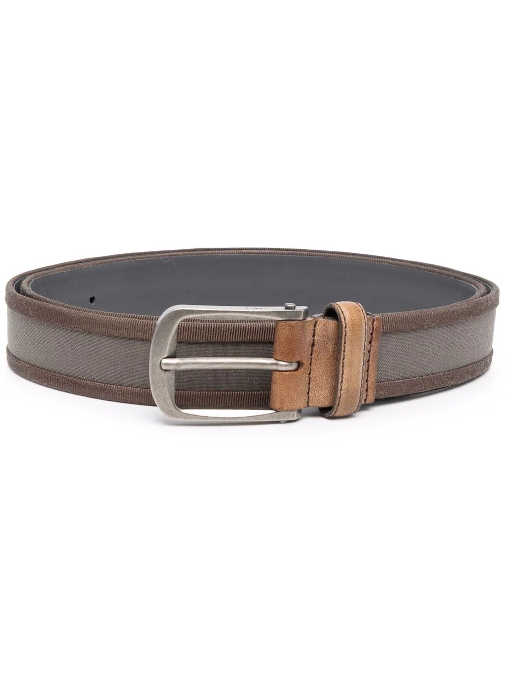 two-tone leather belt - 1