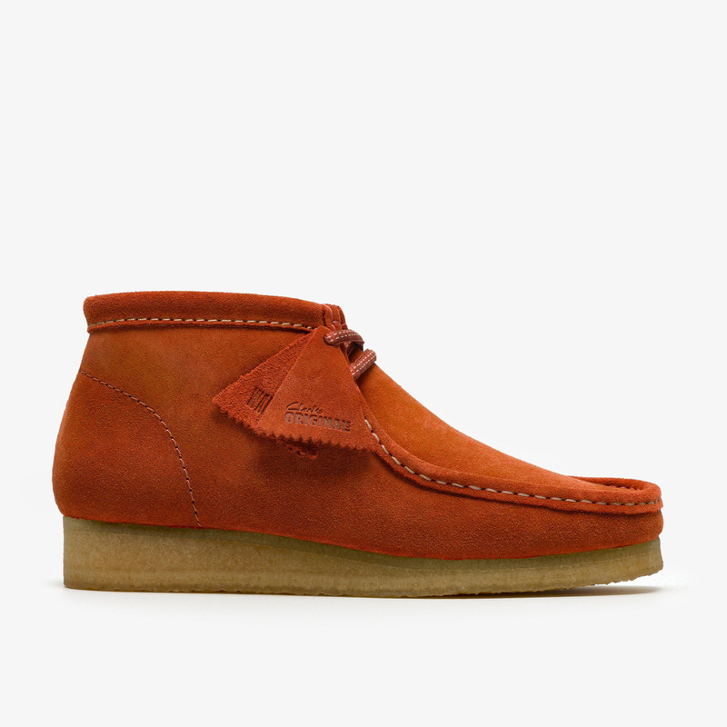 Wallabee Boot Orange Suede 1