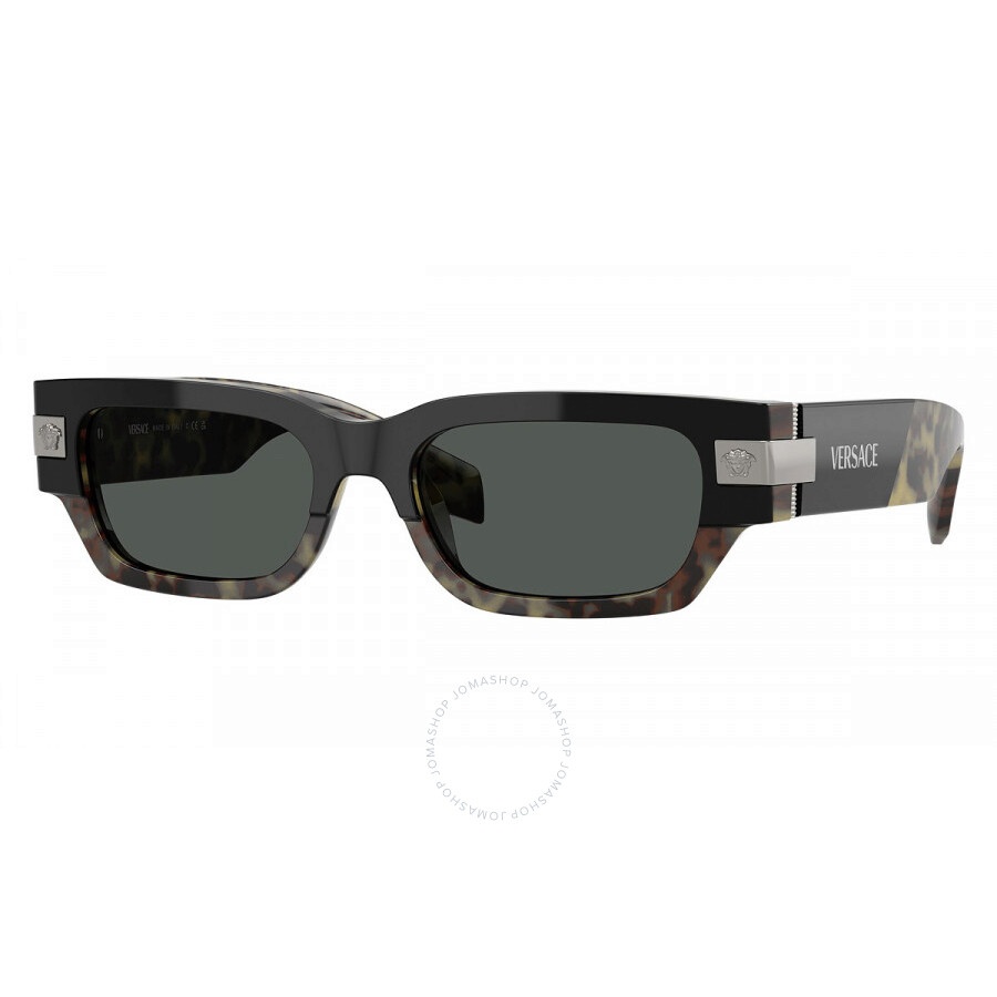 Versace Dark Grey Rectangular Men's Sunglasses VE4465 545687 53 - 1