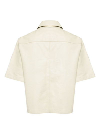 Yves Salomon cropped leather shirt outlook