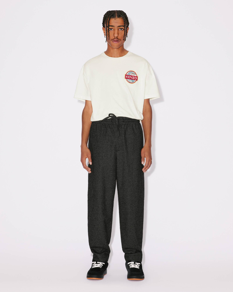 Checked wool cargo trousers 3