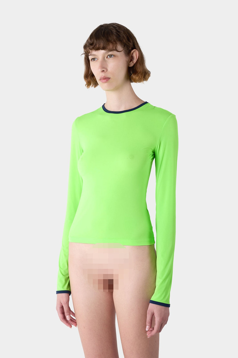 SUPER STRETCH LONGSLEEVE TOP / neon green 3
