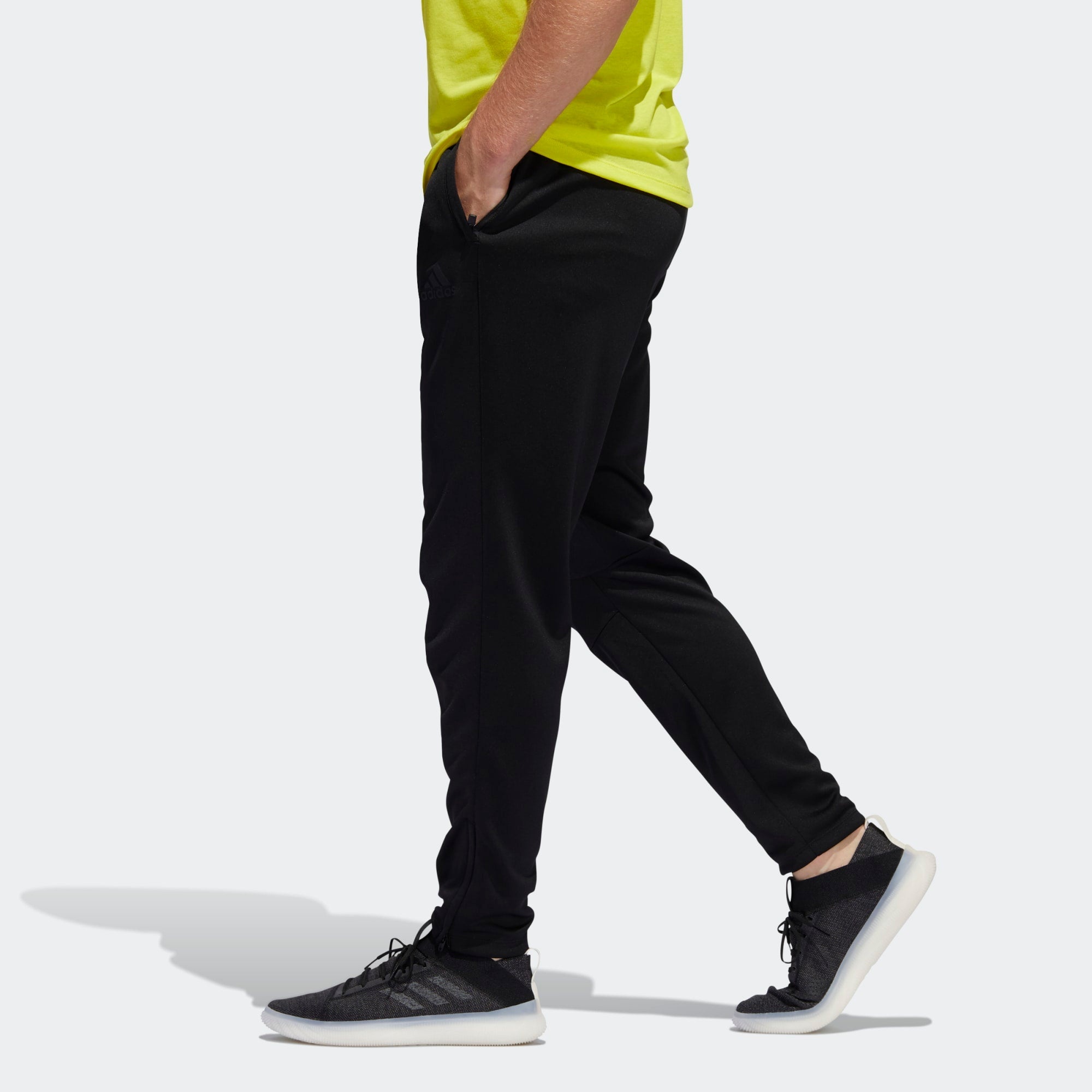 adidas City Base Pant Solid Color Basic Sports Pants Black FJ5135 - 5