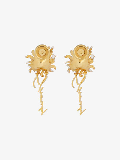 Givenchy DAISY EARRINGS IN METAL AND ENAMEL WITH CRYSTAL outlook