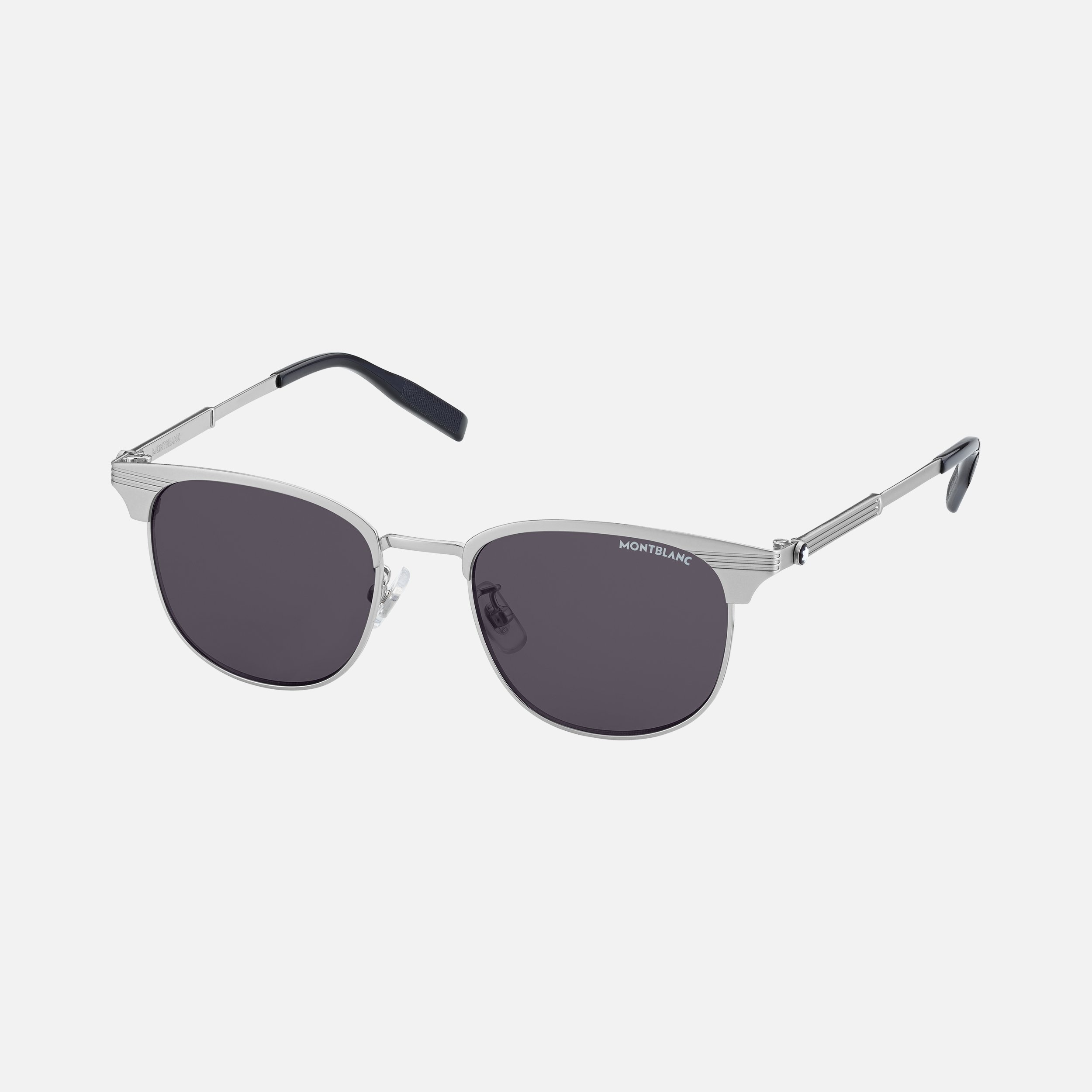 Rectangular Ruthenium Metal Frame Sunglasses - 1