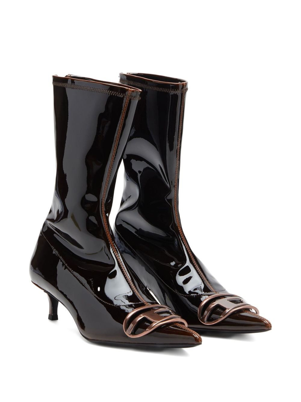 45mm D-Venus patent-leather pointed-toe boots - 2