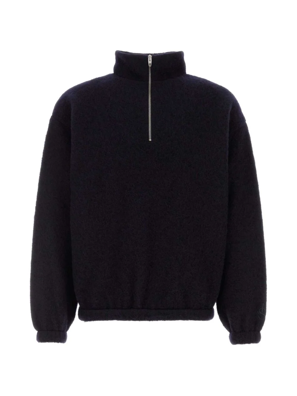 half-zip textured-finish sweater - 1