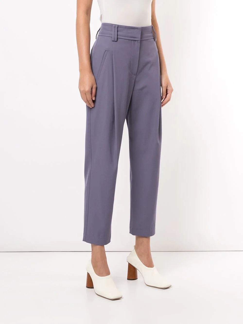 high-waist cropped trousers - 3