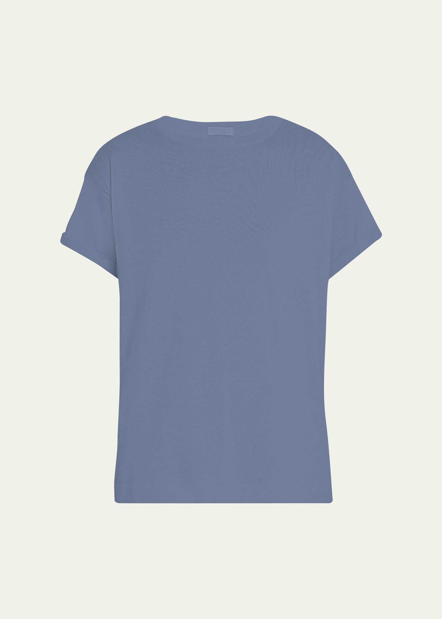 Cashmere-Blend Knit Lurex T-Shirt - 1